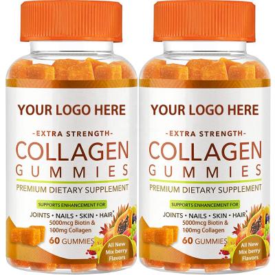 China Improve Memory Or Sleep Wholesale Price Gluten Free Vegan Skin Vitamin Anti Aging Hydrolyzed Biotin With Collagen Gummies 60 Count for sale