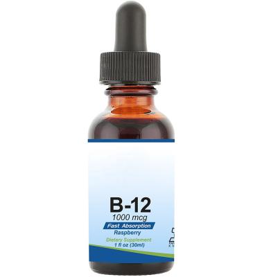 China immune & Anti-Fatigue Private Label Cyanocobalamin b12 Vitamin 1000 mcg Drops in 1oz Bottle with Natural Berry Flavor for sale