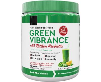 China Energy and Detox Private Label Green Vibranc Vegan Superfood Powders Raw Organic Perfect Food Green Superfood Juiced Greens Powders 15 Servings for sale