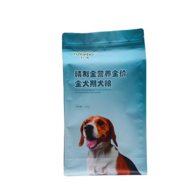 China Moisture Proof Self Standing Fresh Pet Food Quad Seal Bags , Four Side Sealed Bags for sale