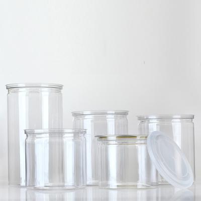 China Widespread Use/Food Grade/Refillable 12oz 32oz Plastic Jars Storage Container Clear Plastic PET Food Storage PET Jar for sale