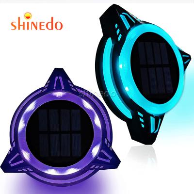 China Garden Power RGB Led Night Lamp Waterproof Solar Power Ground Light With Rechargeable Batteries for sale