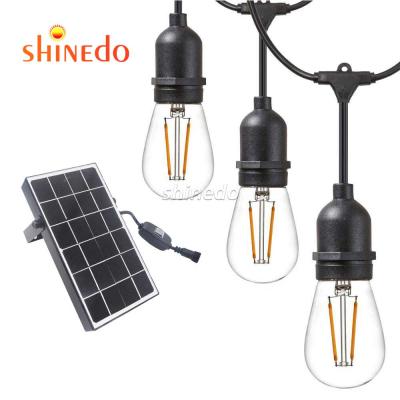 China Waterproof Outdoor Solar Garden LED Garden String Lights With Hanging Sockets for sale