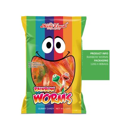 China Best Selling Natural Candy Worms Giant Gummy Sour Candy For Kids for sale