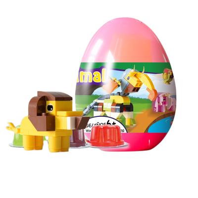 China Construction Toy Block Set Surprise Plastic Animal Eggs Educational Toy for sale