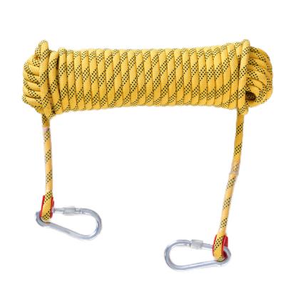 China Polyester Outdoor High Strength Braided Gym Nylon Safety Rope Climbing Climbing Rope for sale