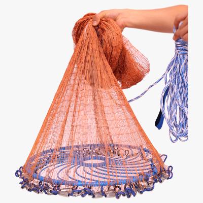 China Newest Design Multifilament Nylon Cord Galvanized Platinum Steel Chain Fishing Frisbee Cast Net For Sale for sale