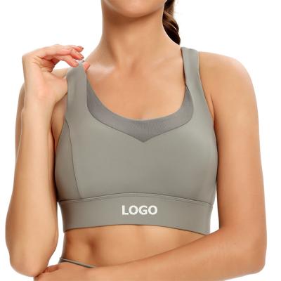 China Wholesale High Quality Custom Breathable High Quality Breathable Adjustable Sports Underwear Women Fitness Yoga Bra Female Padded Crop Top for sale