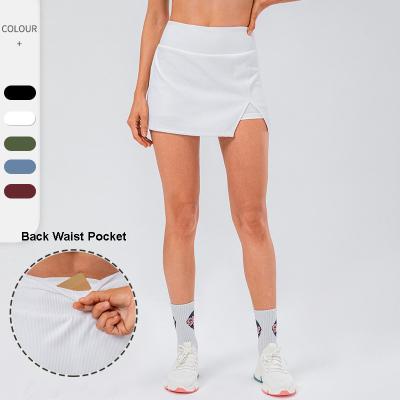 China High Soft Stretch Fabric Ribbed Golf Skirt Tennis SKIRTS Women Size 2 Running Wear In Shorts 1 Skirt Custom Female Tennis Wear for sale