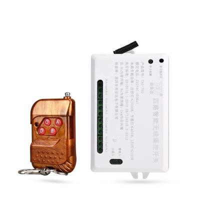 China 4 Channel Automatic Wireless RF Lamp Switch AC220V RF Transmitter RF Radio Remote Control Switch for sale