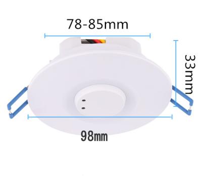 China Hallway Diameter 4-16 Meters 6 Speeds Microwave Detector Adjustable Motion Sensor Switch Radar Detector for sale