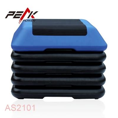 China PE PeakPower Anti-Slip Adjustable Aerobic Step In Fitness & Exercise W/4 Risers for sale