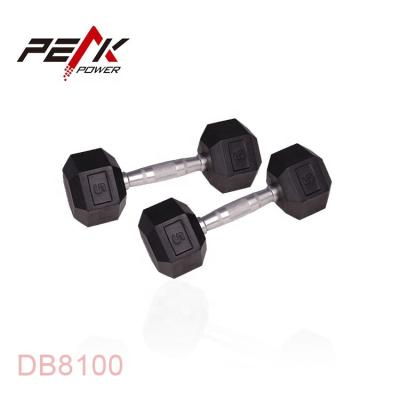 China POC PeakPower Anti-Roll Rubber Dumbbell Without Hex High Quality Eco for sale