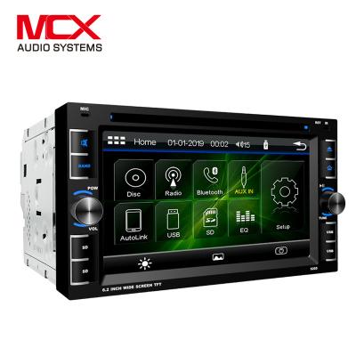 China MCX-6205 CarPlay 6.2 Inch Car DVD Player Double Din Car Radio Gps Navigation Universal Touch Screen DVD Player Mirror Link for sale