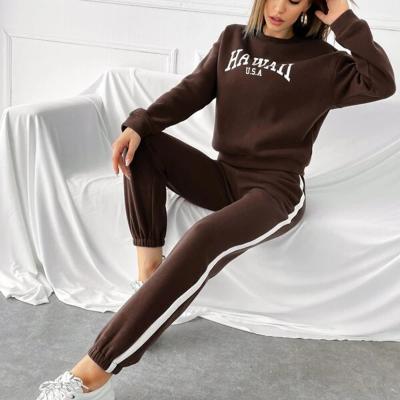 China Wholesale Custom Anti-wrinkle women sweatsuit tracksuit set women's sweatpants and sweatshirt suit for sale