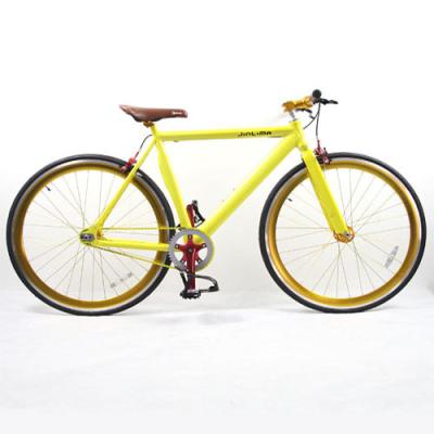 China Classic Yellow Aluminum Frame Specialized Track Bike Single Speed for sale