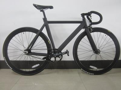 China Stylish Black Alloy Frame Specialized Track Bike , Fixed Gear Fixie Bicycle for sale