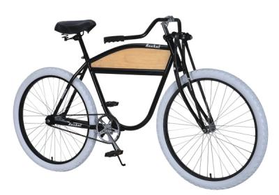 China Black 700C Fixed Gear Single Speed Bikes With Synthetic Leather Saddle for sale