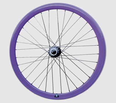 China 700C Purple Custom Bicycle Parts Wheel Set With Ball Bearing Hubs for sale