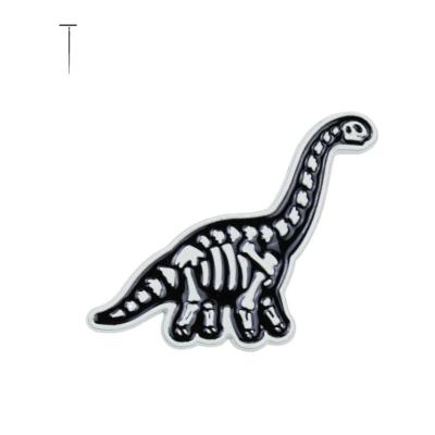 China Popular Animal Skeleton Backpack Pin Backpack Denim Hat Cartoon Cool Punk Brooch Dinosaur Skull Lapel Badge Pins Fashion Jewelry Gift For Friends for sale