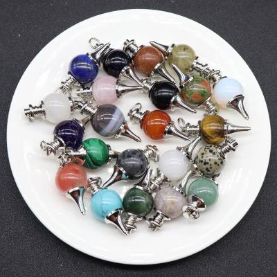 China Other Natural Stone Tiger Eye Lazulite Opal Turquoises Quartz Charm Crystal Pendants For Diy Jewelry Making Necklaces Accessories for sale