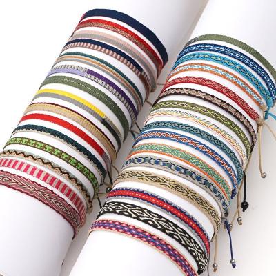 China Other Colorful Woven Handmade Rope String Bracelet Yoga Strap Friendship Bracelets For Women Men Kid Lucky Jewelry for sale