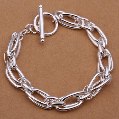 China Fashion Wholesale For Women Men Chain 925 Silver Color Bracelets Noble Fashion Jewelry Party Christmas Gifts for sale