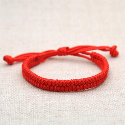 China Natural Red String Bracelet King Kong Knot Adjustable Braided Hand Rope Couples Red Rope Bracelet for sale