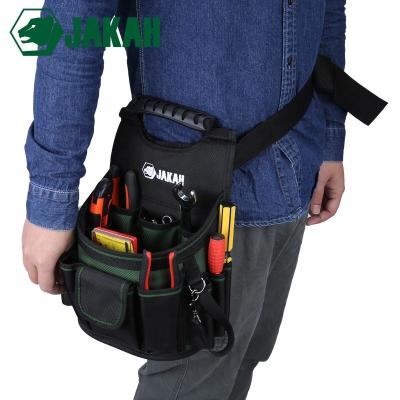 China Waterproof Heavy Duty Adjustable Belt Electrician Large Waist Pouch Bag Hand Carrying Large Capacity 1680D Electric Tool Kit Storage Bag for sale