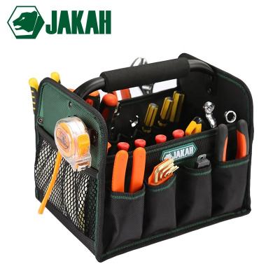 China Large Portable Heavy Duty Carrier Car Repair Openable Tool Bag with Steel Pipe Handle for Repairman Electrician 1680D Portable Tool Packing for sale