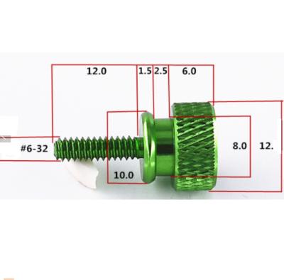 China Heavy Industry Anodized Head Aluminum Brass Knurled Thumb Screws Step Shoulder Knurling Knob Hand Tighten Screws for sale