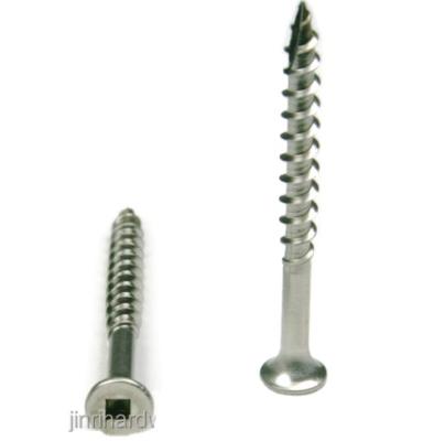 China Industry Stainless Steel Deck Screws #10 x 3-1/2 Square Drive Wood Screws for sale