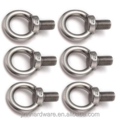 China Industry A2 Stainless Steel Eye Bolts Threaded Shank Eye Lifting Size M5 M6 M8 M10 M12 M14 M16 M20 for sale