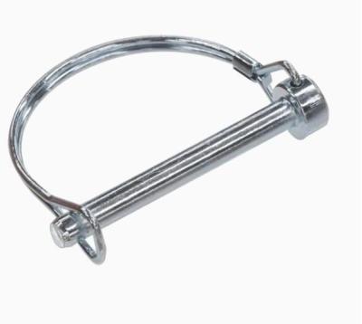 China Industry 2 In The Wire Lock Pin Wire Lock Pins Round Clevis Pin With Attached Buckle for sale