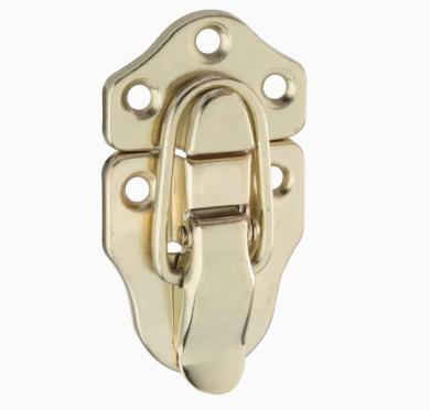 China Industry Polished Gold Touch Tight Brass Hook Safe Closure for sale