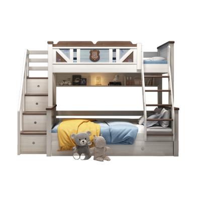 China All Kids Luxury Home Furniture Hot Selling Solid Wood Furniture Solid Wood Bunk Bed For Kids Bed With Drawer for sale