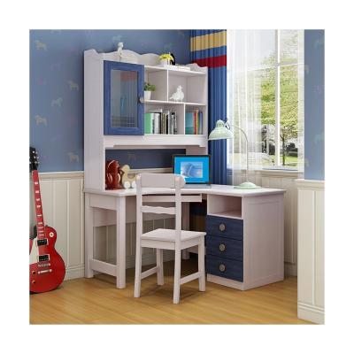 China Simple and stylish all solid wood bedroom hot sale solid wood furniture with shelves kids table for study corner desk for sale