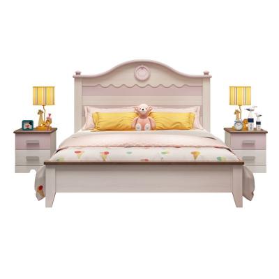 China All Solid Wood Customized Solid Wood Luxury High Quality Double Kids Study Bed And Bed Frame For Solid Wood for sale