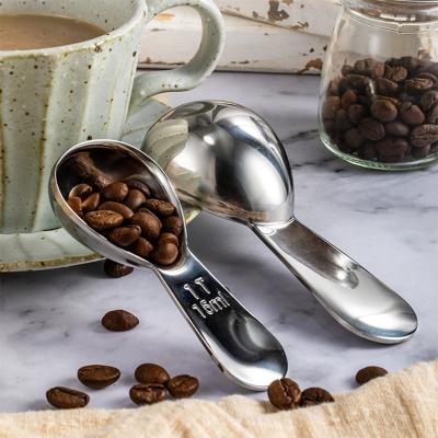 China 2pcs/set Sustainable High Quality 15ml And 30ml Stainless Steel Metal Doser Coffee Scoop for sale