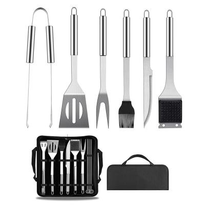 China 10 Piece BBQ Tool Kit 18pcs Easily Cleaned Accessory Professional Grill Aluminum Case Garden BBQ Grilling Stainless Steel for sale