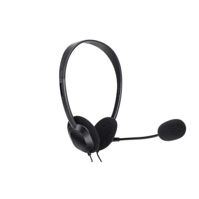 China Headband Main 1 Computer Monitor Earphone Hook Monitor Headset Hang Headband Communication Adjustable Stereo Black Headset for sale