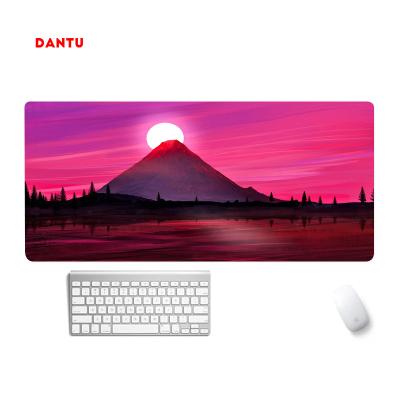 China Hot Selling Comfortable Logo Large Xxl Extended Custom Non Slip Microfiber Rubber Desk Mat Gaming Mouse Pad With Stitched Edge for sale