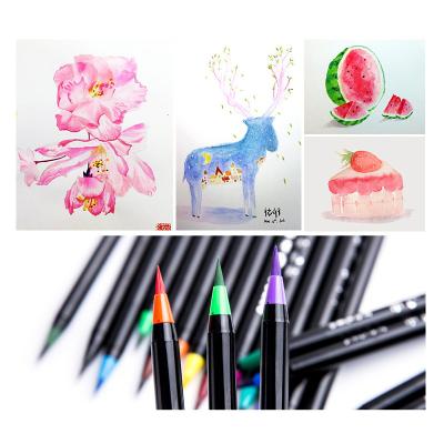 China Water-based Children'S Permanent Watercolor Permanent Brush Tip Marker Pen for sale