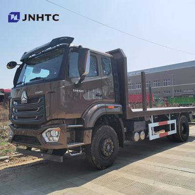 China Sinotruk Hohan 4X2 Wooden Cargo Truck N7 6 Wheeler Flat Bed Log Tube Transport Cargo Truck 8377*2500*3250 for sale