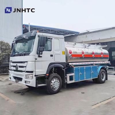 China sinotruk howo 6 wheeler 10cbm kerosene tank truck howo oil tanker truck aluminum alloy tanker price with distributor pump 11 - 20T for sale