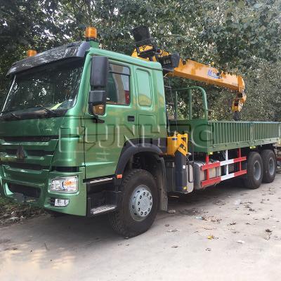 China CRANE TRUCK Sinotruk Howo Cargo Truck with Crane 14 Ton Mounted Straight Crane Arm Crane for sale