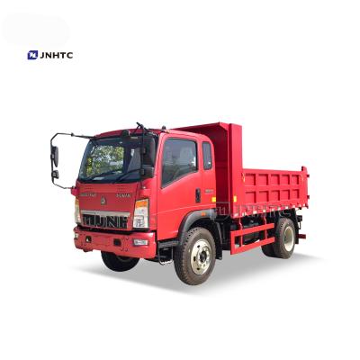 China Sinotruk Homan 116HP 4X4 5ton Dump Tipper Self Loading Wood Delivery Truck 6 for sale