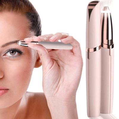 China Eco-Friendly Women Facial Hair Remover Stainless Steel USB Eyebrow Shaver Trimmer Electric Scissors for sale