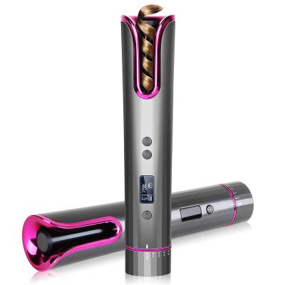 China Private Label Dual PTC Heater Inside Rotating Ceramic Iron Hair Rapidly Heats Up Styler Automatic Rotating Hair Curler For Thin Thick Hair for sale