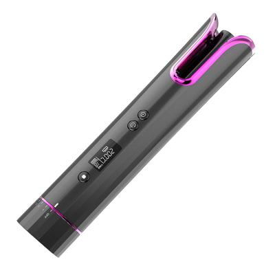 China 4800mAh Fast Heating Auto Rotating Wireless Portable Ionic Hair Curler USB Curling Ceramic Rechargeable Wave Big Iron for sale